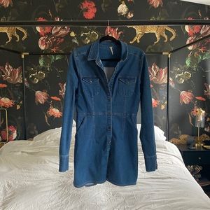 Free People Denim Stretch Mini